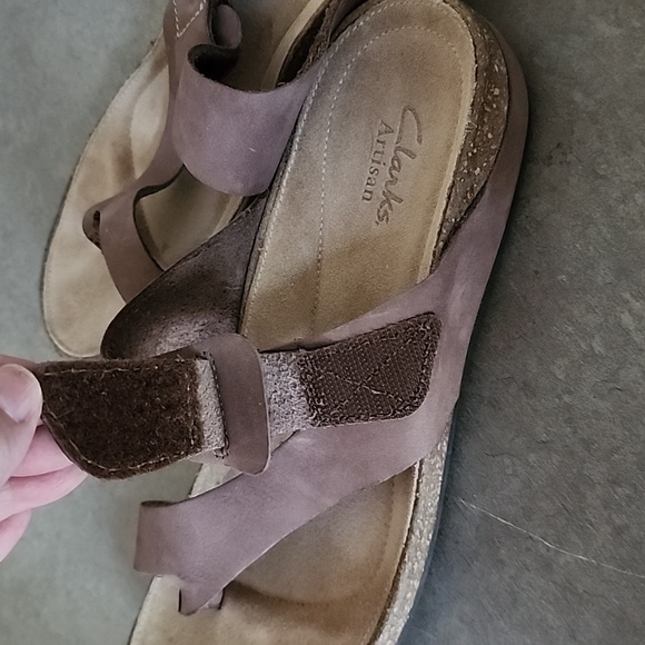 CLARKS ARTISAN Thong Sandal Mocha Brown Size 7 - Picture 7 of 11